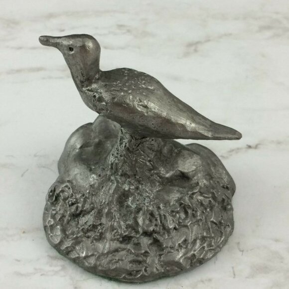 Vintage Seagull Bird Pewter Figurine Miniature Collectible Sea Maritime - Picture 3 of 9